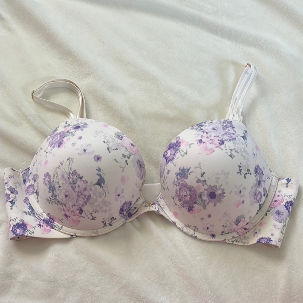 Floral Print Underwire Bra